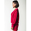 COLOURFUL REBEL Lizza Crochet Stirpe V-Neck Sweater Bright Pink