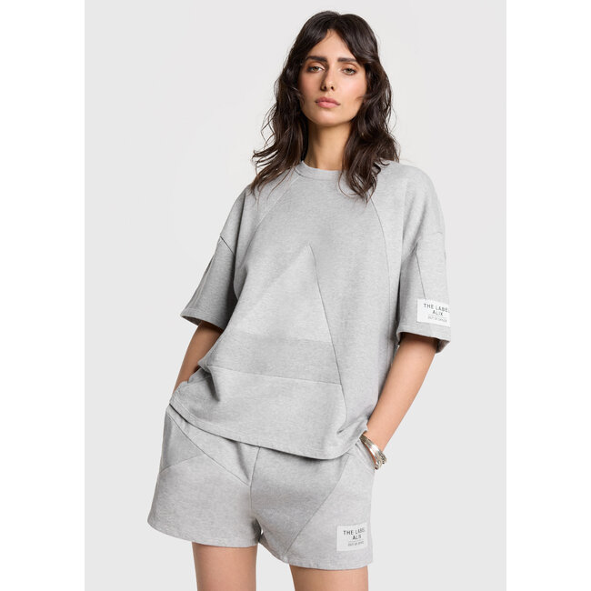 ALIX THE LABEL Ladies Knitted Melange Sweat Short