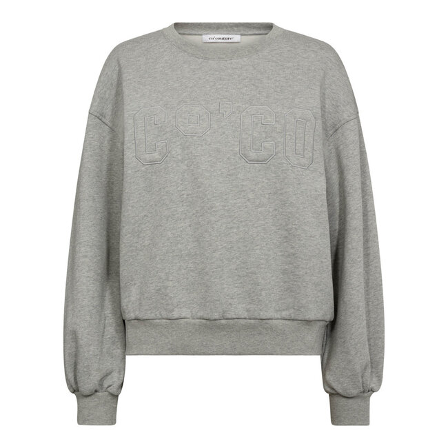 CO'COUTURE Zoe Coco Embroidery Sweat Grey Melange