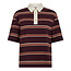 CO'COUTURE Augusta Stripe Polo Tee Winered