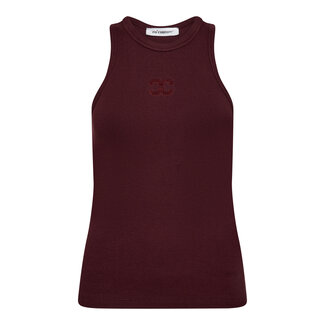 CO'COUTURE Sahara Embroidery Tank Top Winered