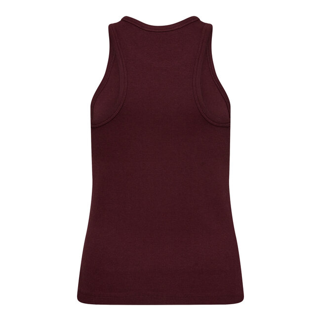 CO'COUTURE Sahara Embroidery Tank Top Winered
