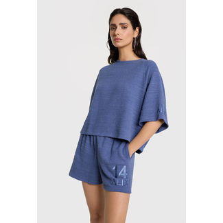 ALIX THE LABEL Knitted Boucle T-shirt