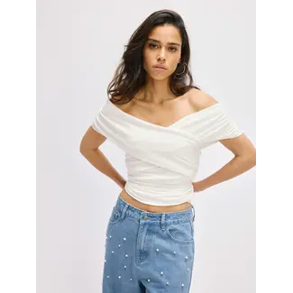REFINED DEPARTMENT Cross Short Sleeve Top Elma