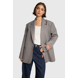 ALIX THE LABEL Woven Classy Grandad Blazer