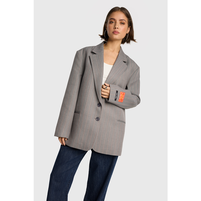 ALIX THE LABEL Woven Classy Grandad Blazer