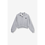 ALIX THE LABEL Knitted Polo Sweater Soft Grey