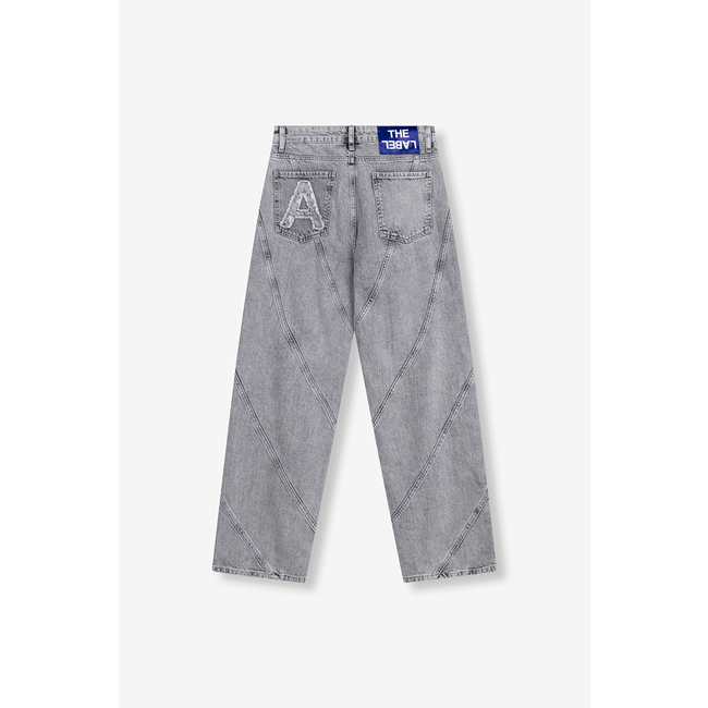 ALIX THE LABEL Cutseams Denim Pants Grey Washed