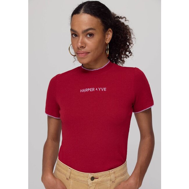 HARPER & YVE Cammy Top Ruby Red