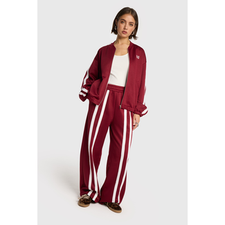 ALIX THE LABEL Knitted Training Sweat Pants Bordeaux