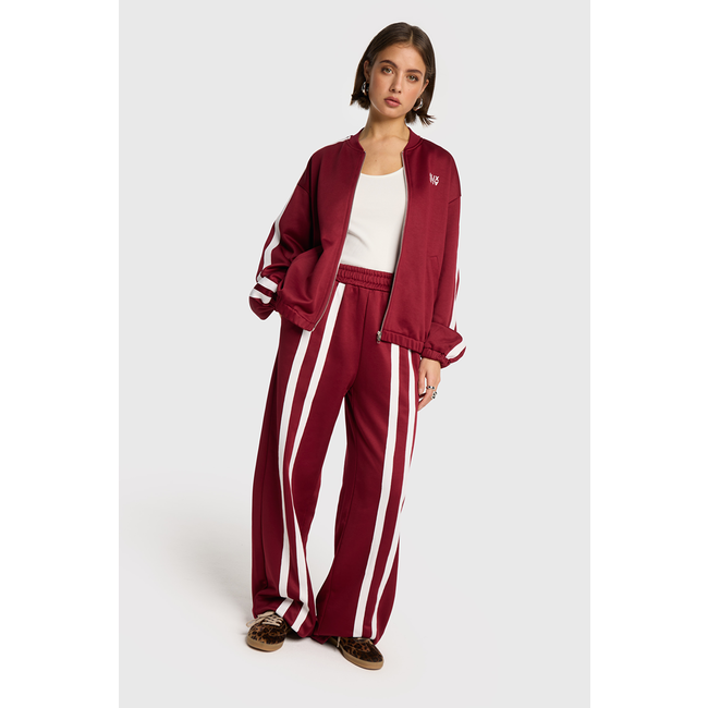 ALIX THE LABEL Knitted Training Sweat Pants Bordeaux