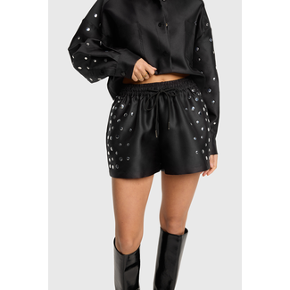 ALIX THE LABEL Woven Studs Shorts Black