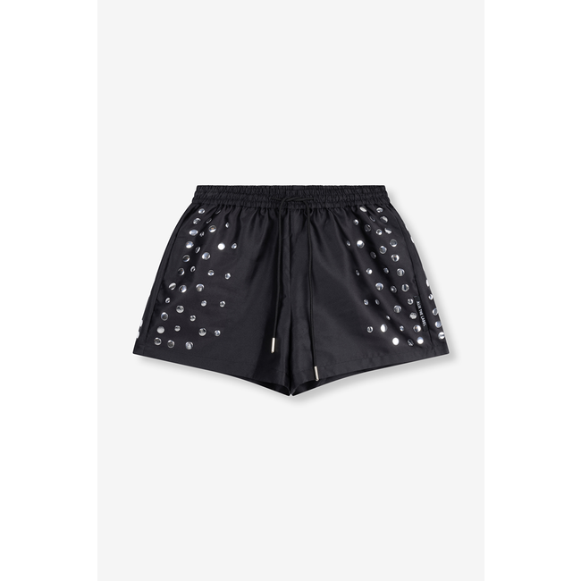 ALIX THE LABEL Woven Studs Shorts Black