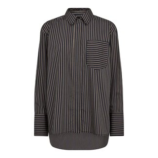 CO'COUTURE Fina Stripe Shirt Black
