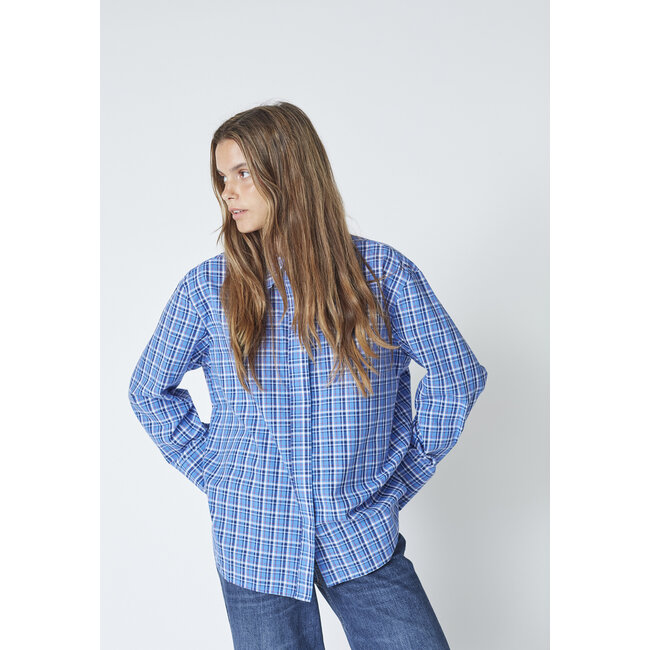 CO'COUTURE Angelica Check Shirt Blue