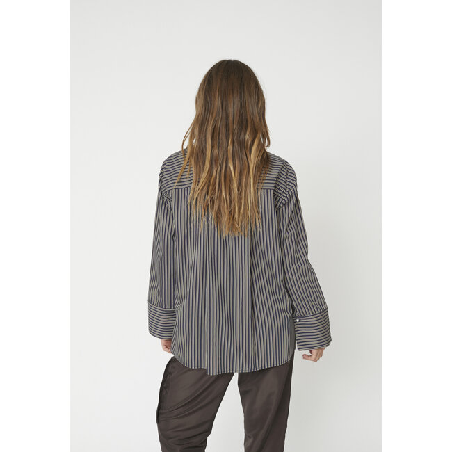 CO'COUTURE Fina Stripe Shirt Black