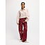 REFINED DEPARTMENT Vegan Leather Wide Leg Pants Esmee Bordeaux