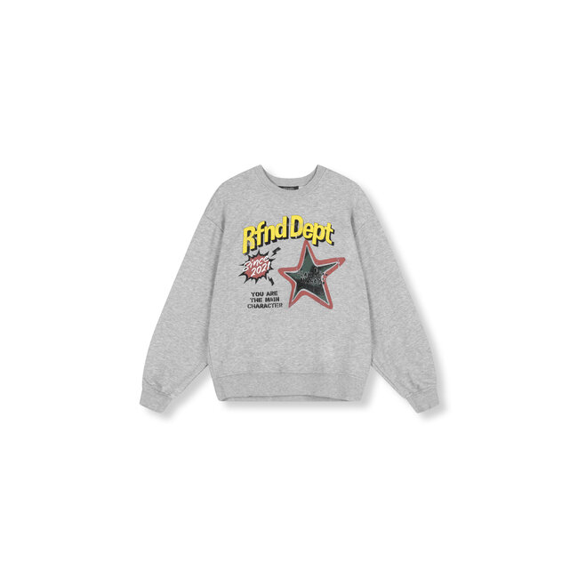 REFINED DEPARTMENT Grey Melange Oversized Sweater Jayne