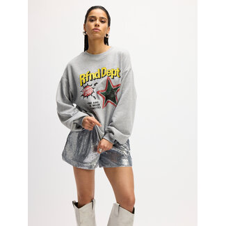 REFINED DEPARTMENT Grey Melange Oversized Sweater Jayne