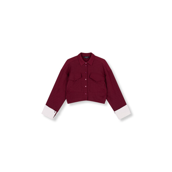 REFINED DEPARTMENT Relaxed Cropped Blouse Lyloe Bordeaux