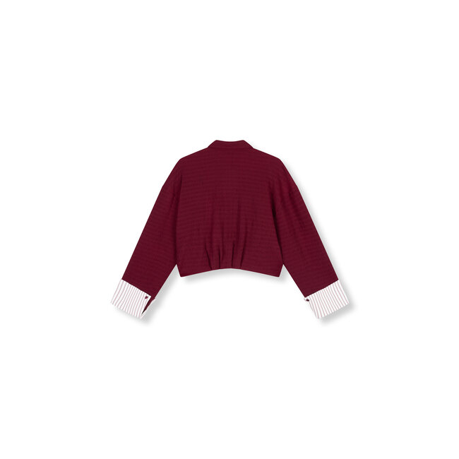 REFINED DEPARTMENT Relaxed Cropped Blouse Lyloe Bordeaux