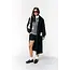 COLOURFUL REBEL Ada Contrast Wool long Coat Black