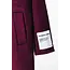 COLOURFUL REBEL Zania Double Breasted Wool Long Coat Burgundy