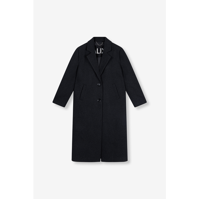 ALIX THE LABEL Ladies Woven Long Coat black