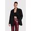 ALIX THE LABEL Woven Grandad Blazer Black
