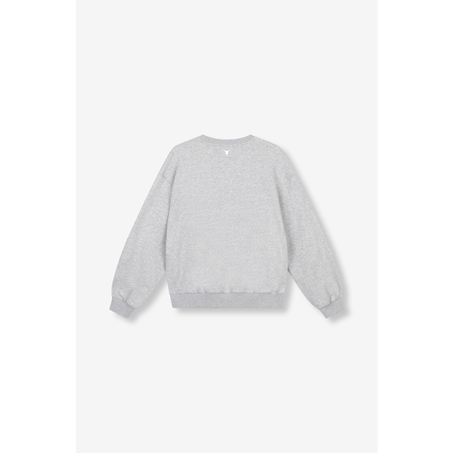 ALIX THE LABEL Foil Logo Sweater Soft Grey Melange