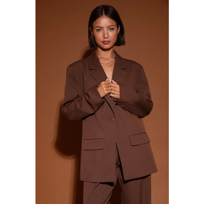 STUDIO AMAYA Puck Blazer Brown