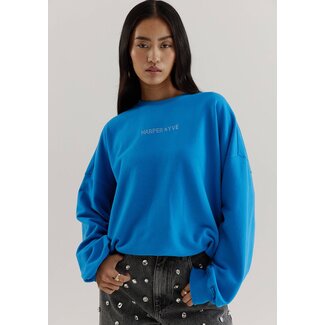 HARPER & YVE Rhinestone Sweater Vintage Blue