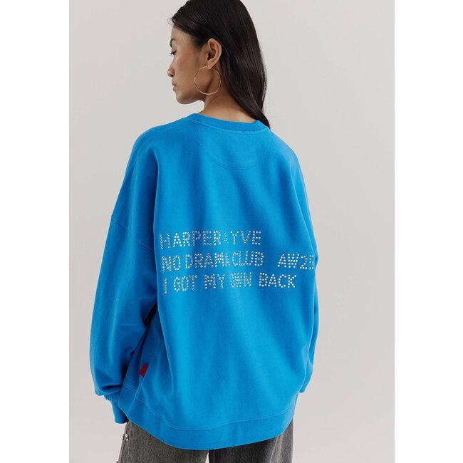 HARPER & YVE Rhinestone Sweater Vintage Blue