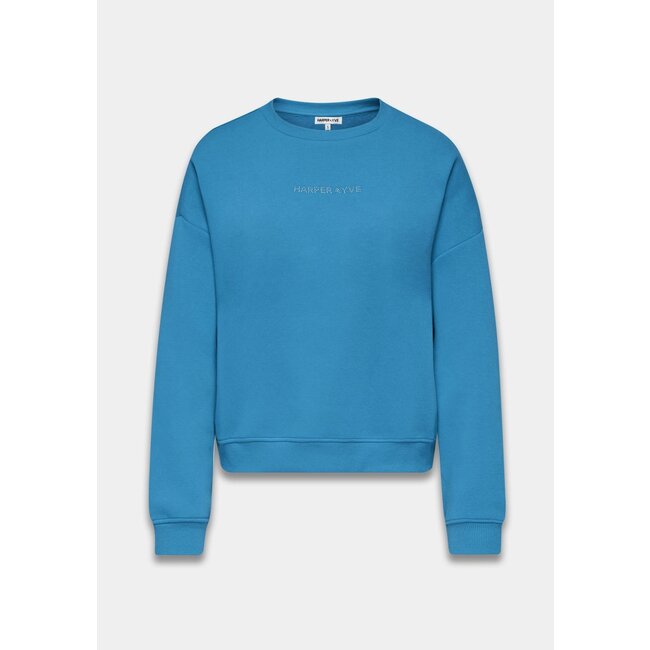 HARPER & YVE Rhinestone Sweater Vintage Blue