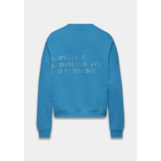 HARPER & YVE Rhinestone Sweater Vintage Blue