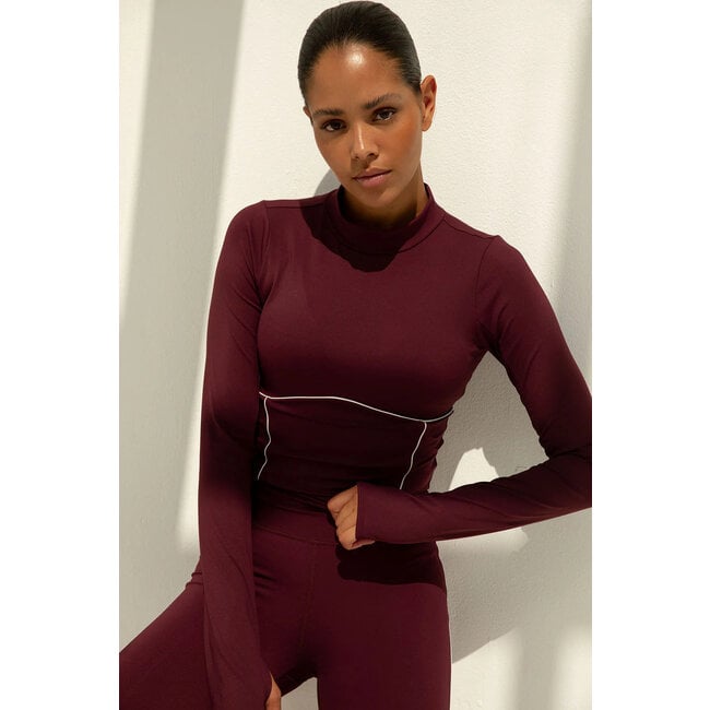 THE LOLA CLUB Demi Top Cherry Red