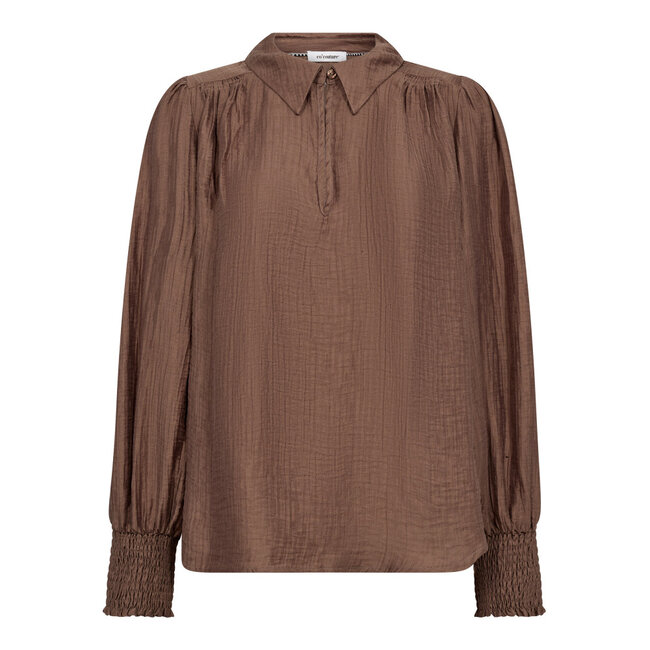 CO'COUTURE Tassy Colar Blouse Walnut