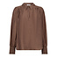 CO'COUTURE Tassy Colar Blouse Walnut