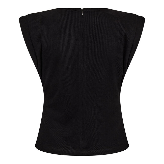 CO'COUTURE Pilou Rib Top black