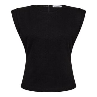 CO'COUTURE Pilou Rib Top black