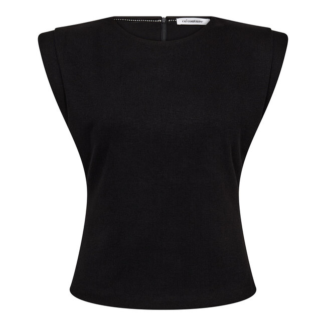 CO'COUTURE Pilou Rib Top black