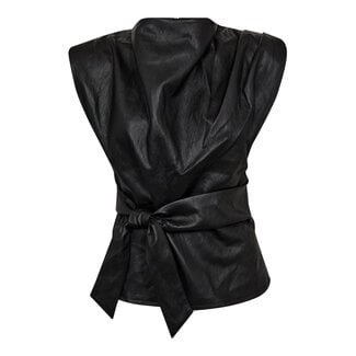 CO'COUTURE Gitt Pleat Top Black