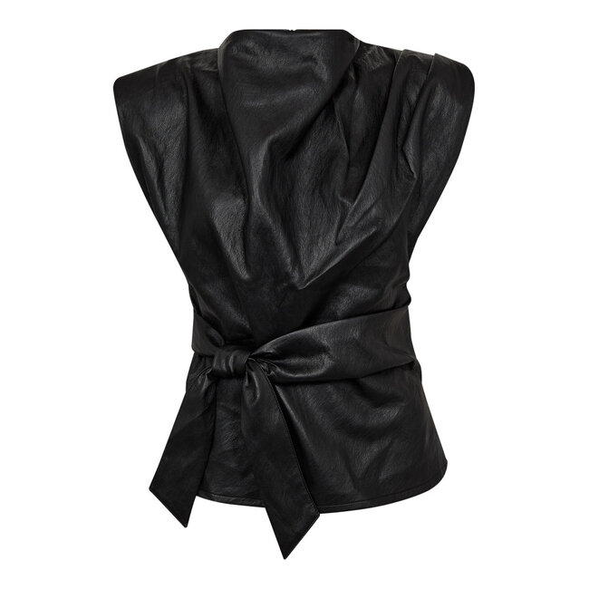 CO'COUTURE Gitt Pleat Top Black