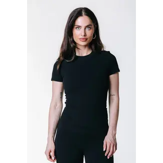 COLOURFUL REBEL Uni Logo Fitted Tee Black