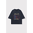 ALIX THE LABEL Knitted Band Shirt Charcoal Grey
