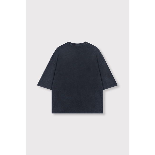 ALIX THE LABEL Knitted Band Shirt Charcoal Grey