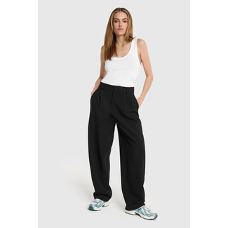 ALIX THE LABEL Woven Baggy Pantalon Black