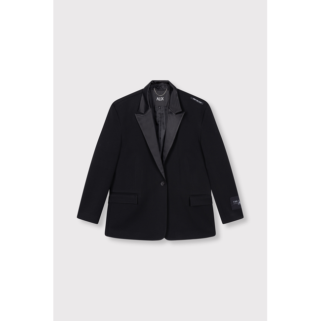 ALIX THE LABEL Oversized Mix Blazer Black