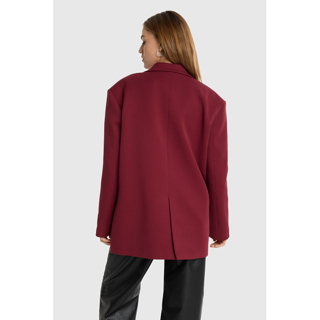 ALIX THE LABEL Oversized Blazer Bordeaux