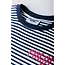 COLOURFUL REBEL Striped Logo Tee Deep Blue